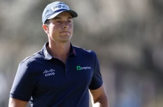 PGA Tour golf: Viktor Hovland in three-way tie for...