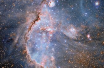 Hubble captures a stunning cradle of stars in neig...