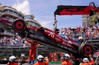 Monaco GP: Lewis Hamilton crashes after Charles Le...